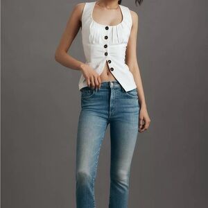 MOTHER The Insider Crop Step Fray